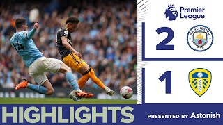 HIGHLIGHTS  MANCHESTER CITY 21 LEEDS UNITED  PREMIER LEAGUE [upl. by Stalker]