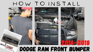 How to Replace 20142018 Dodge RAM Front Bumper  Super Easy Step by Step 20192023 Classic 1500 [upl. by Aneeg339]