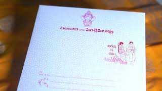 Nirisha  Ravi Wedding Card Invitation Video [upl. by Sara]