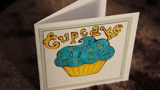 DIY Carte  Scrapbooking  La carte Cupcake avec les feutres à alcool Graphit [upl. by Hahseram]