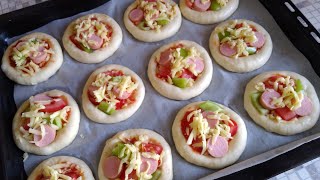 Мини пиццы БЫСТРО и ВКУСНО Простой и быстрый рецепт Quick and Easy Pizza Recipe еда  food [upl. by Anevad]