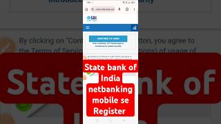 Sbi netbanking banking registration online sbi sbinetbanking sbiinternetbanking shorts short [upl. by Inez]