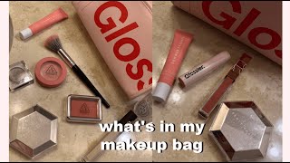 whats in my makeup bag 🧸🌷  glossier  summer fridays  fenty beauty [upl. by Woodhouse]