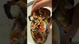 Fig Gorgonzola amp walnut toast recipe asmrfood [upl. by Ilak]