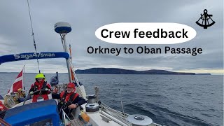 Crew feedback  Confidence builder  Orkney to Oban passage [upl. by Mutua]