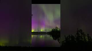 Lake Reflection of Aurora Borealis in Minnesotas Superior National Forest [upl. by Champaigne]