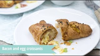 PAASRECEPT  Bacon and egg croissants  Perfect recept voor de paasbrunch [upl. by Solly759]