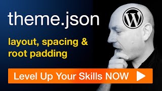 How to use themejson layout spacing and root padding  WordPress Block Theme Development [upl. by Ihcehcu]