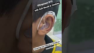 Hearing aid fitting in Children with BTE Soft mould and Hookies holder for Severe Hearing loss [upl. by Ellimac849]