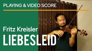 Fritz Kreisler  Liebesleid quotLoves Sorrowquot Violin and Piano  performance video score sheet music [upl. by Alek]