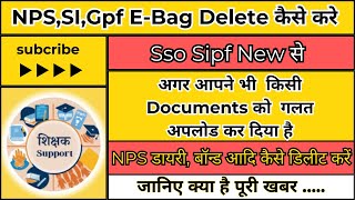 NpsSIGpf Ebag passbook kaise delete kare  nps dairy kaise delete kare [upl. by Ymar]