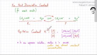 Acid Dissociation Constant Ka for Weak Acids [upl. by Golanka]