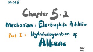 Electrophilic Addition Mechanism  Hydrohalogenation of Alkene  Chapter 52  SDS SK025  SES DK024 [upl. by Mccreery786]