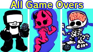 Friday Night Funkin  WEEK 7 All Tankman Death Quotes amp Game Over Screens Funny Quotes [upl. by Paryavi]