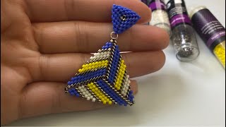 Aretes peyote triangular [upl. by Kciredec]