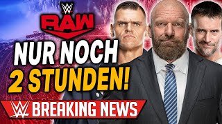 RAW nur noch 2 Stunden  WrestlingWWE BREAKING NEWS [upl. by Bubalo]