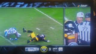 Cowboys Tyrus Wheat Brutal Hit on Steelers Justin Fields [upl. by Suoivatra318]