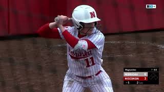 Sydney Gray and Talia Tokheim back to back home runs Nebraska Husker Softball vs Wisconsin 33024 [upl. by Ahseiyn75]