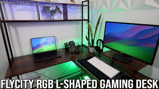 FlyCity LShaped RGB Gaming Desk [upl. by Darnell]