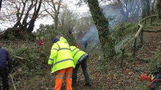 Lynton and Barnstaple Railway  Trackbed clearance at Rowley Cross [upl. by Fee]