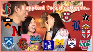 COLLEGE DECISION REACTIONS 2023  Ivies Stanford Duke UCs and more [upl. by Eilyah]