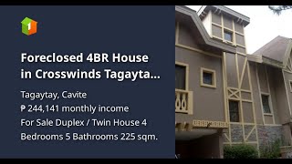 Foreclosed 4BR House in Crosswinds Tagaytay City Philippines [upl. by Anileda672]