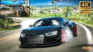 Audi R8 V10  Forza Horizon 5  Logitech g29 Gameplay 4k 60FPS [upl. by Arev]