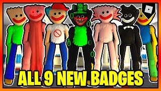 How to get ALL 9 NEW BADGES in POPPY PLAYTIME MORPHS  Roblox [upl. by Ethbinium]