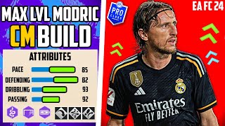 BEST CREATIVE MAX LEVEL CM BOX TO BOX MODRIC BUILD EA FC 24 Pro Clubs [upl. by Rheba]