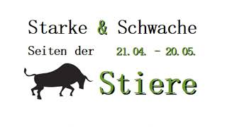 Sternzeichen STIER Deine SCHWACHEN und STARKEN Seiten [upl. by Nelia]