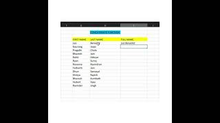 Learn the CONCATENATE function in Excel in 30 seconds excel dataanalysis pivotcharts [upl. by Twedy]