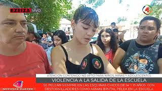 VIOLENCIA A LA SALIDA DE UN COLEGIO DE EZEIZA [upl. by Revned]