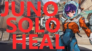 Hard Carrying while Solo Healing on Juno in Overwatch 2 [upl. by Edaw]