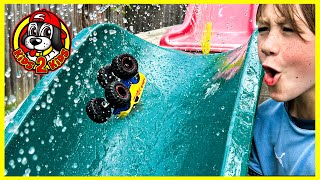 Monster Jam amp Hot Wheels Monster Trucks 💦 WATERFALL RACING COMPILATION [upl. by Ednarb]