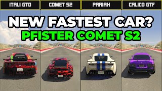 Pfister Comet S2 Vs Pariah Vs Calico GTF Vs Itali GTO  Speed Test  GTA 5 Online [upl. by Payson553]