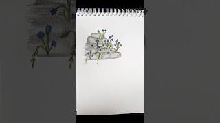 stone art with flower tutorial Exercise part 7💙 [upl. by Enyleuqcaj882]