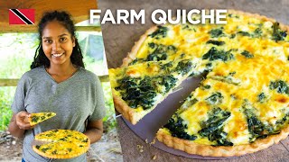 Kang Kong Feta Quiche Recipe at Wa Samaki Ecosystems in Freeport Trinidad amp Tobago 🇹🇹 Foodie Nation [upl. by Hally]