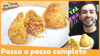 COXINHA DE FRANGO NA AIRFRYER  Massa fácil de coxinha simples e gostosa [upl. by Akinod915]