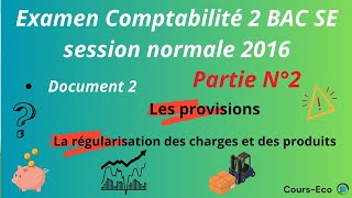 correction de lexamen national comptabilité 2 BAC SE session normale 2016 [upl. by Abner77]