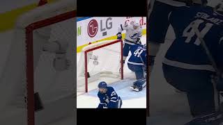 STOLARZ GRABS IT FROM THE GOAL LINE nhl hockey joebowen leafs [upl. by Oringa]