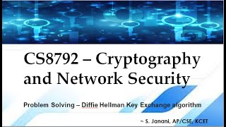 Diffie Hellman Key Exchange  Problem [upl. by Seligmann794]