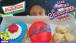 Krispy Kreme® Star Spangled Sweetness Doughnuts Review 🍩🇺🇸 Happy 4th of July 🎇 Peep THIS Out 🕵️‍♂️ [upl. by Leone733]