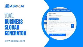 ASKtoAI  Business slogan generator tool [upl. by Inglebert]