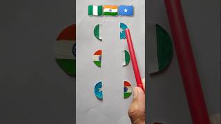 🇮🇳🇸🇴🇳🇬 Flag Matching shorts art indianflagdrawing flag vinusart viral independenceday [upl. by Latoyia]