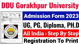 DDU Gorakhpur University Admission Online Form 2023 kaise bhare  How DDU Gorakhpur Admission form [upl. by Eurydice927]