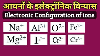 Electronic Configuration of ions आयनों का इलेक्ट्रॉनिक विन्यास Class 11 chemistry Atomic Structure [upl. by Haelat]