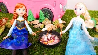 Dolls Go Camping  Videos for kids with toys [upl. by Annahsad548]