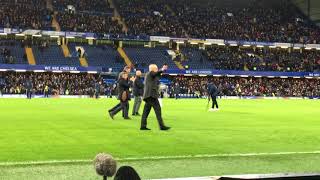 Vialli Zola Flo Chelsea Legends at Stamford Bridge Chelsea vs West Brom 12022018 [upl. by Ulrick]