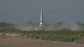 Armadillo Aerospace Super Mod rocket free flight 20100916 [upl. by Ambrose117]