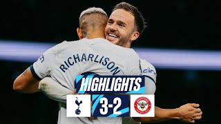 TOTTENHAM HOTSPUR 32 BRENTFORD  PREMIER LEAGUE HIGHLIGHTS  CRAZY DRAMA IN NORTH LONDON [upl. by Arretak24]